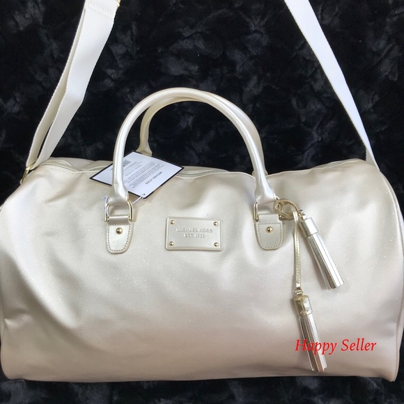 Michael Kors Duffel Bag Travel Weekender Gym Tote! - Picture 4 of 8